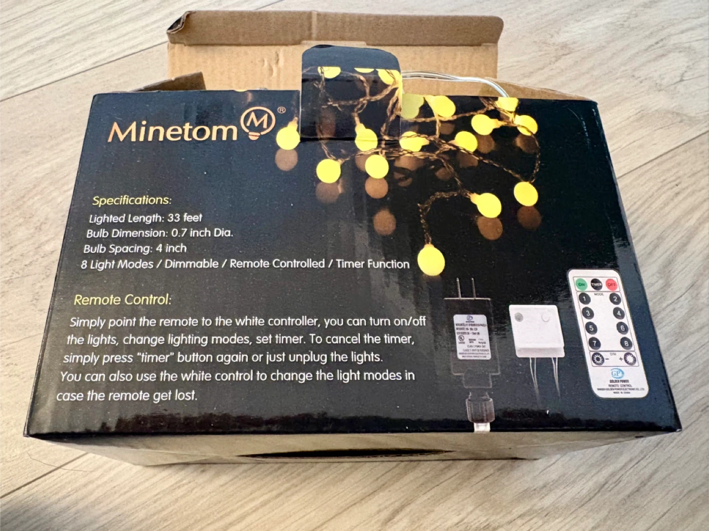 Minetom Globe String Lights - Warm White - 100 LEDs - photo 3