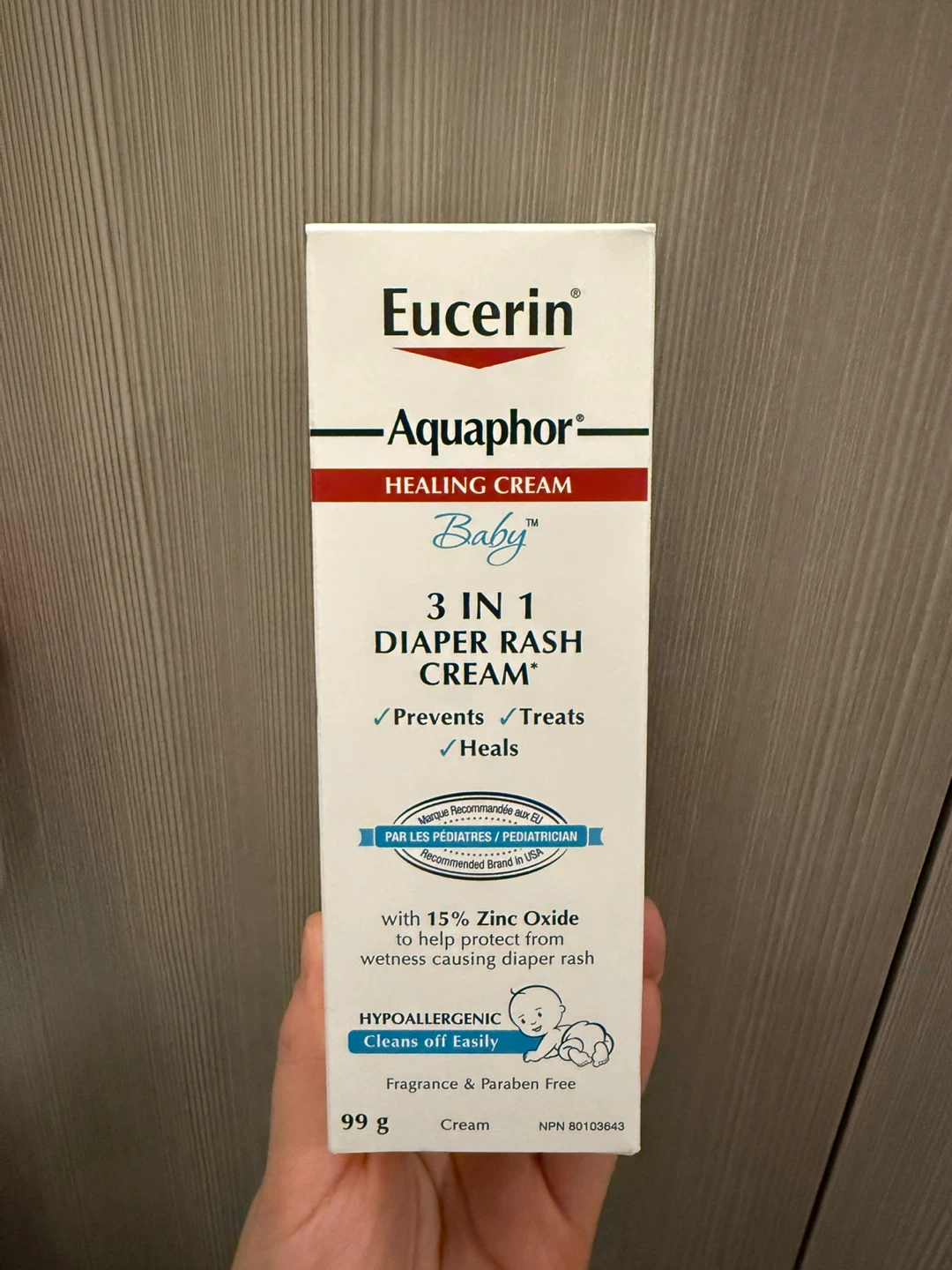 🧡 NEW Eucerin Aquaphor Baby Diaper Rash Cream 99g