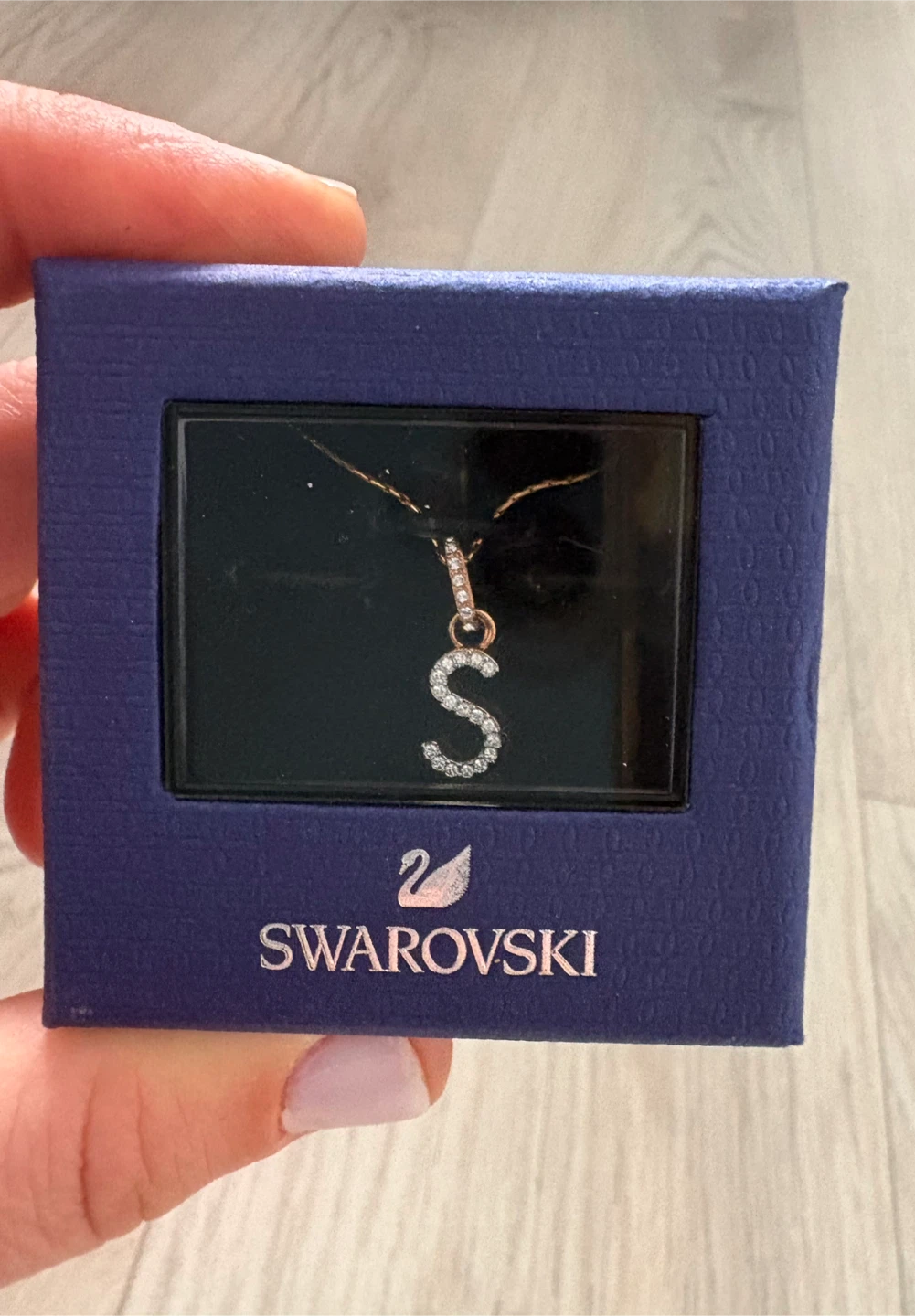 Swarovski Rose Gold Plated Letter S Pendant Necklace - photo 3