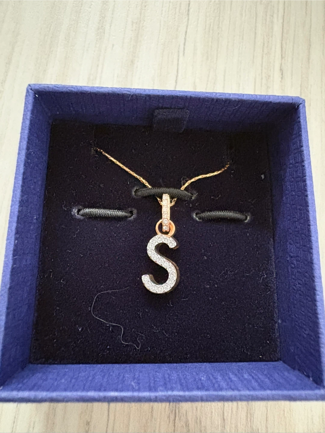 Swarovski Rose Gold Plated Letter S Pendant Necklace - photo 5