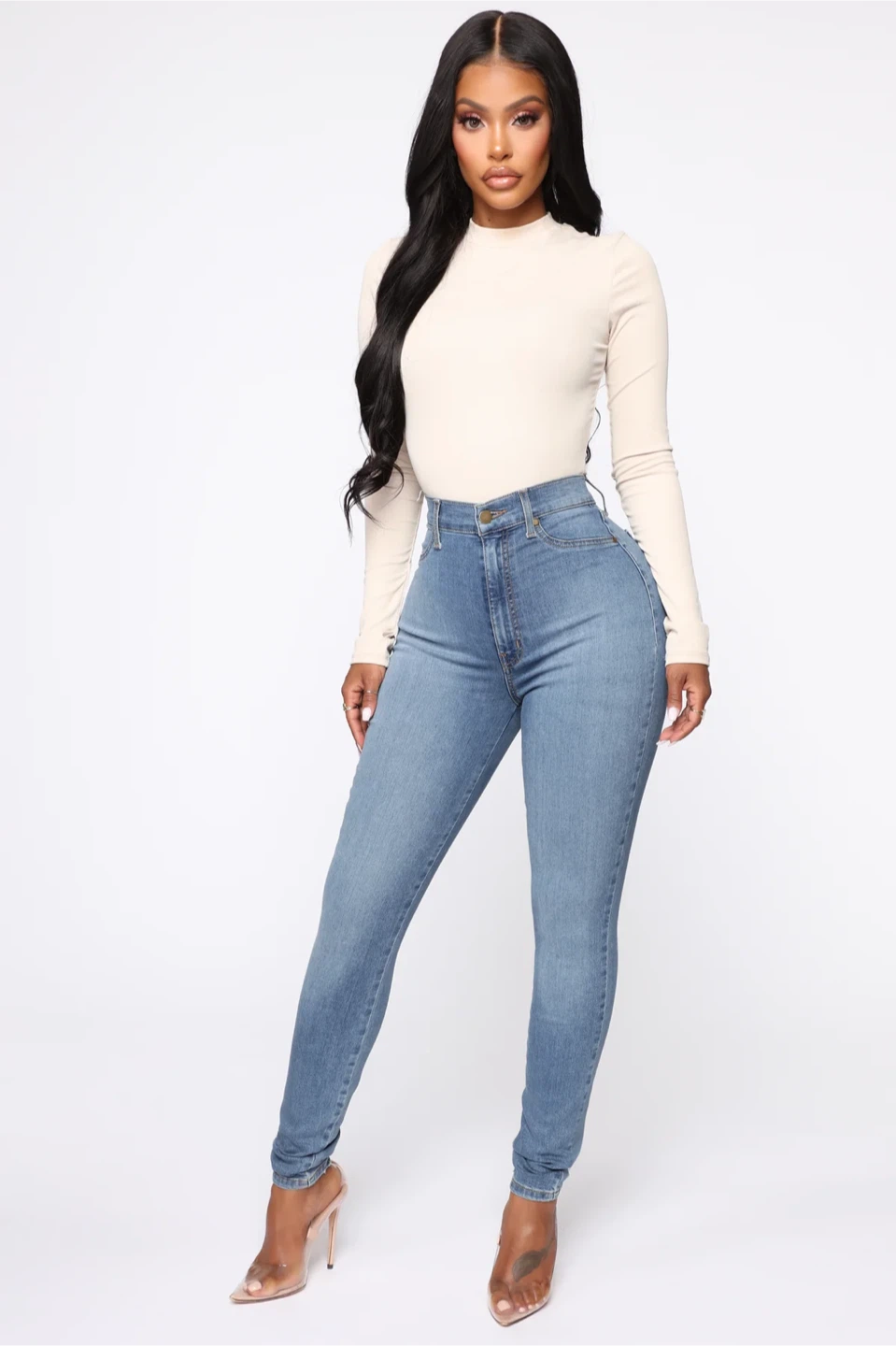 Fashion Nova: Flex Game Strong Super High Rise Skinny Jeans