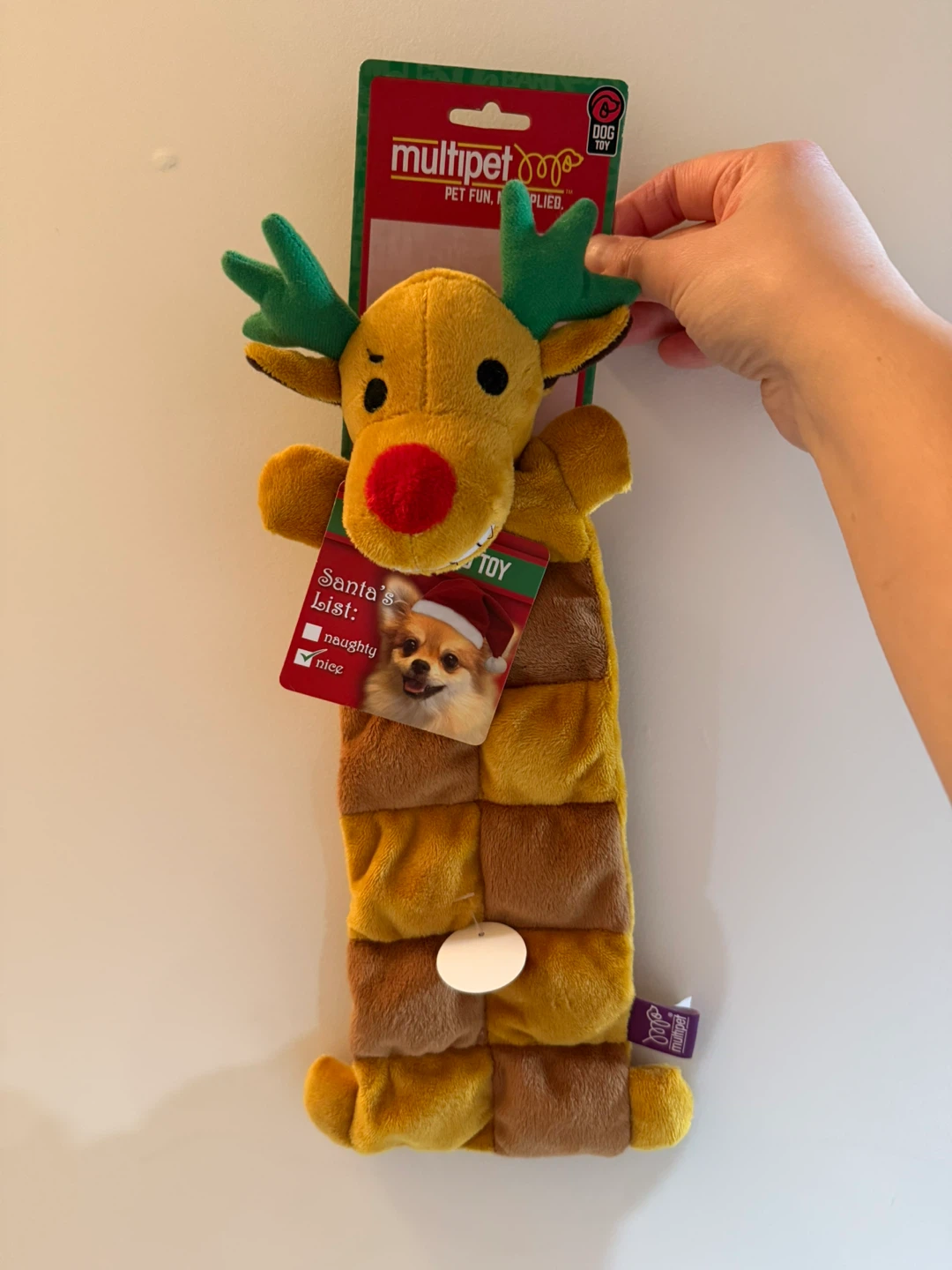 🧡 Multipet Holiday Dog Toy - Reindeer