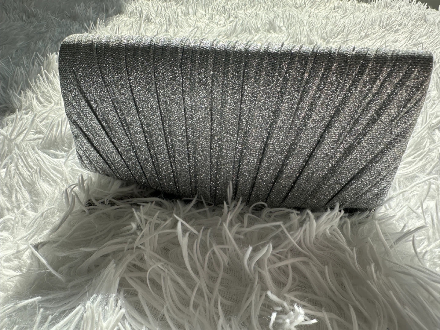 Silver Pleated Clutch Purse - photo 2