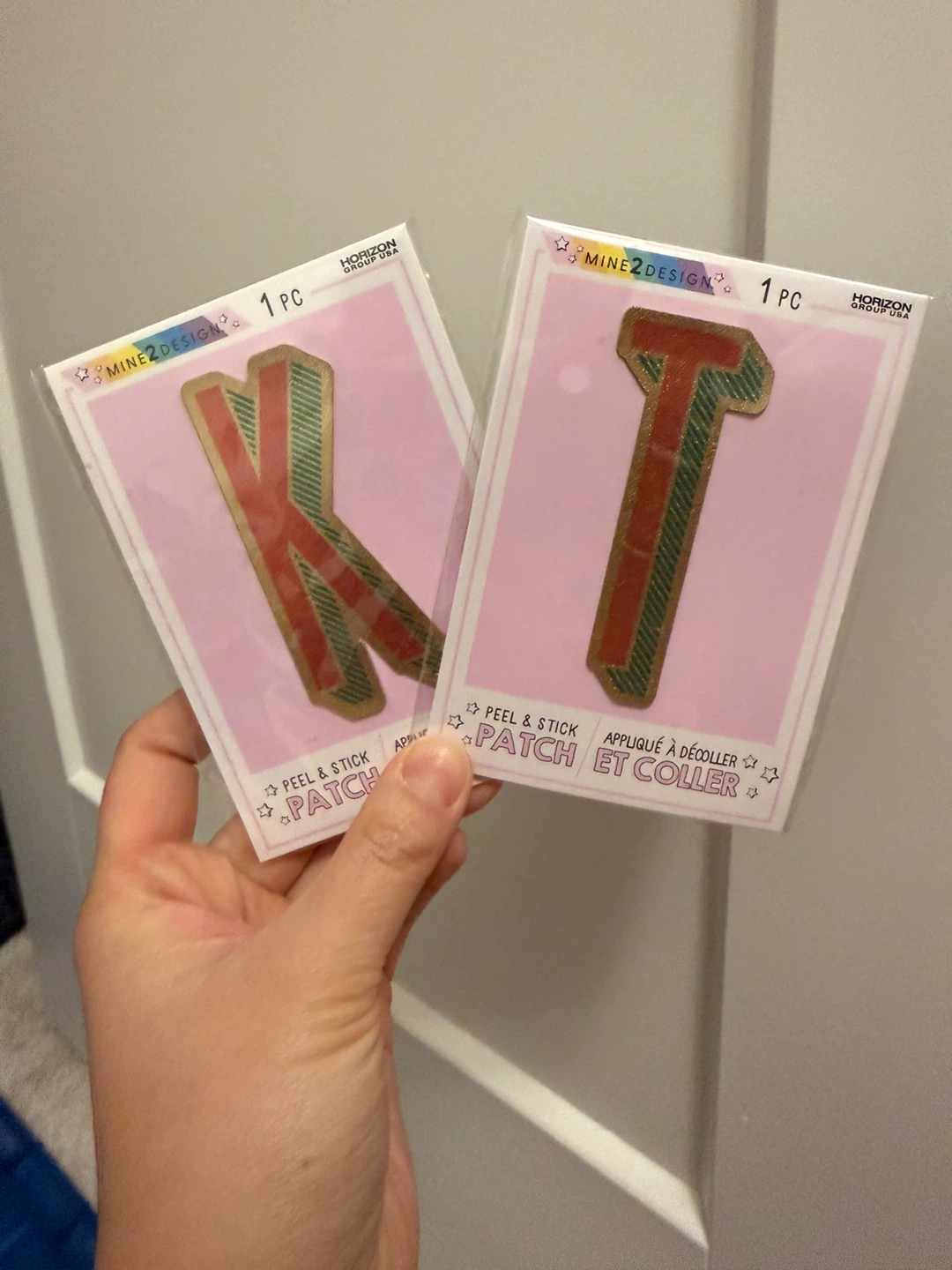 🧡 Mine2Design Peel & Stick Letter Patches (K & T)