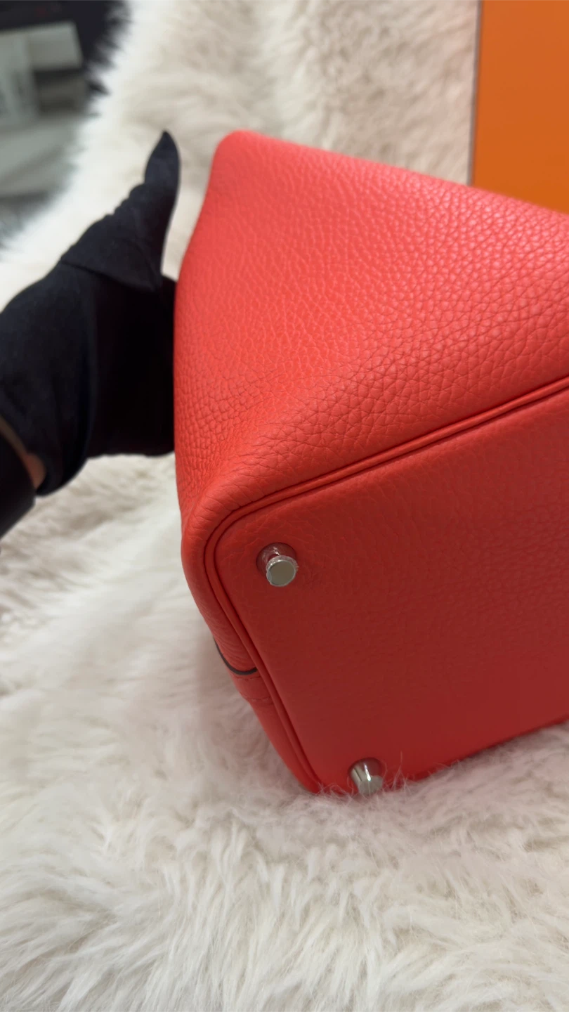 Pristine condition Hermes picotin 18 rose Texas/phw - photo 5