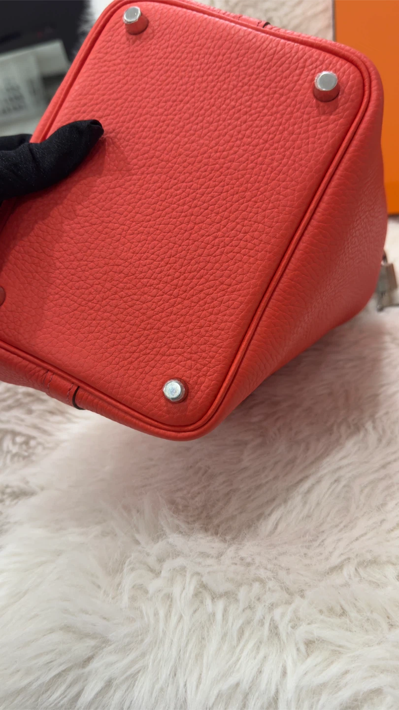 Pristine condition Hermes picotin 18 rose Texas/phw - photo 4
