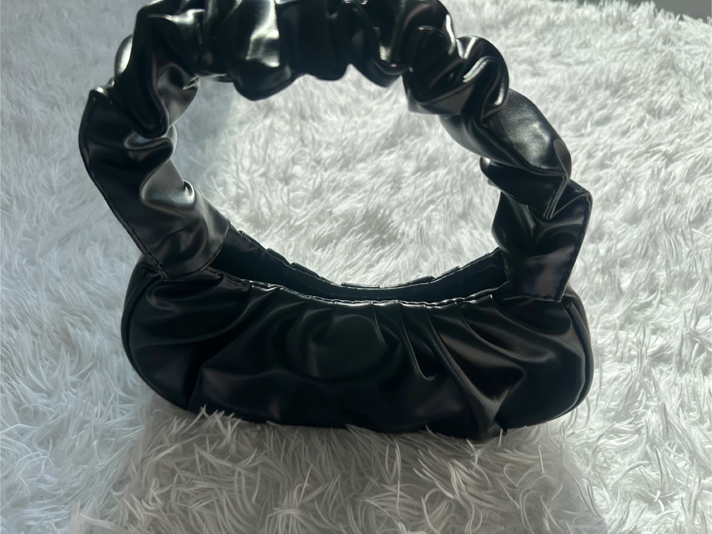 Black ruched handbag - photo 3