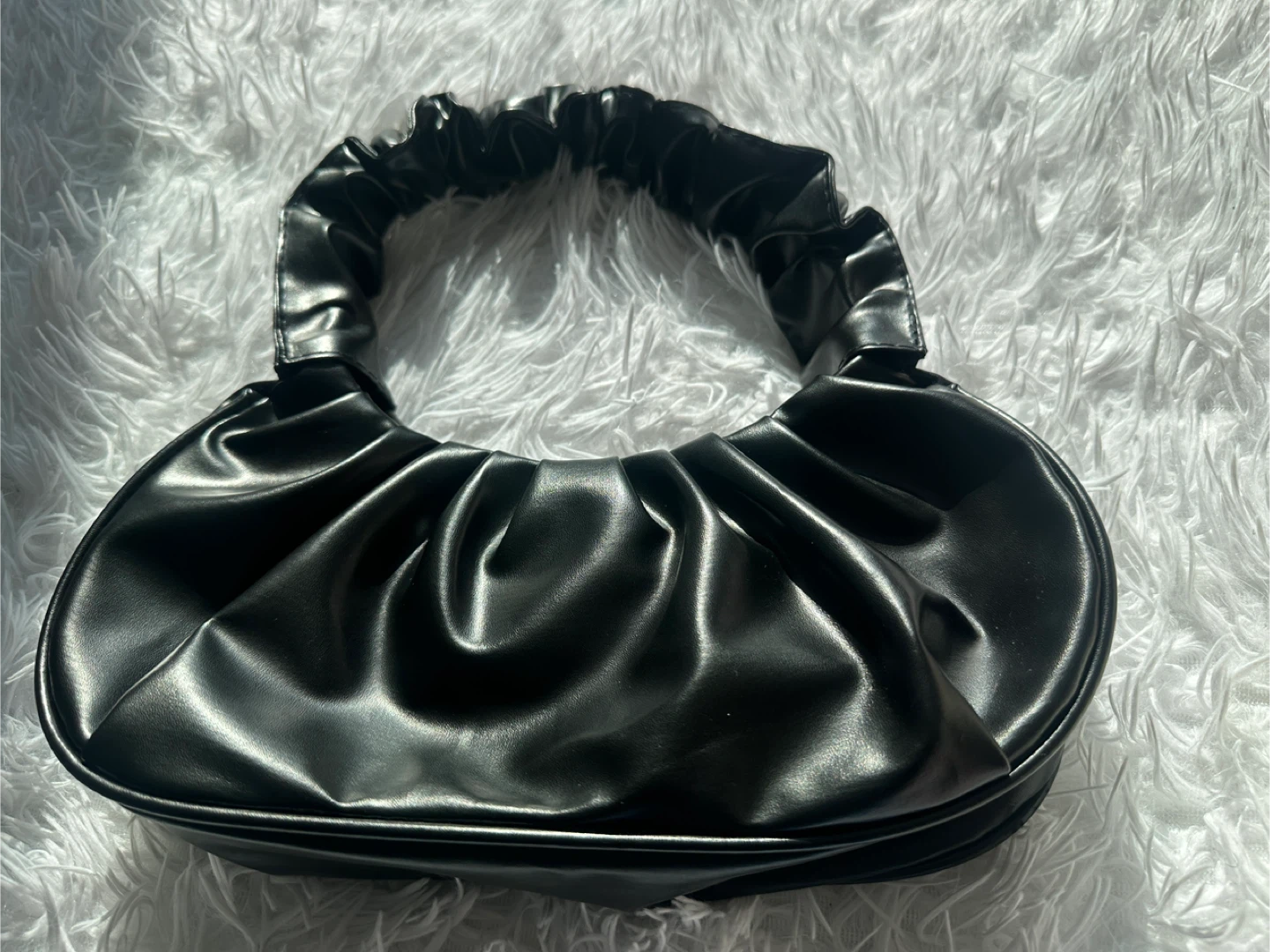 Black ruched handbag - photo 2