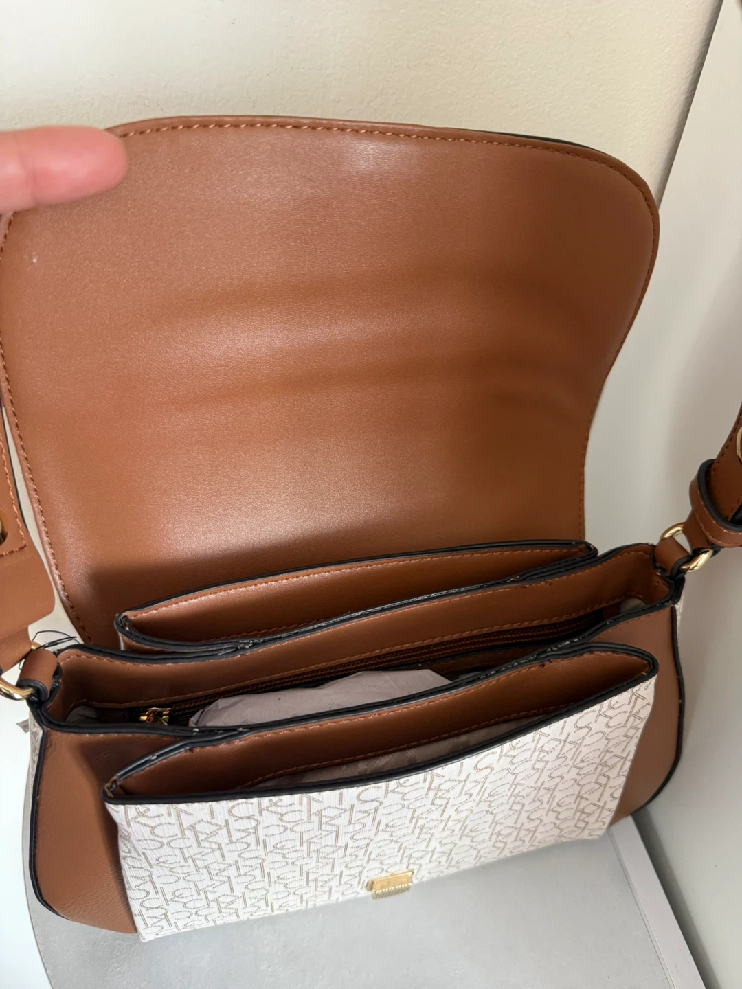 Calvin Klein Shoulder Bag - Brown & White Monogram - photo 4