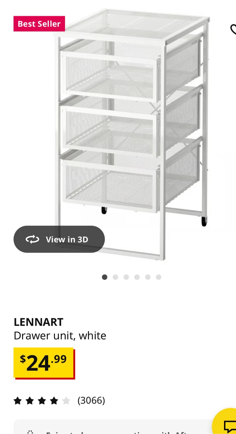 IKEA LENNART Drawer Unit in White 🧡