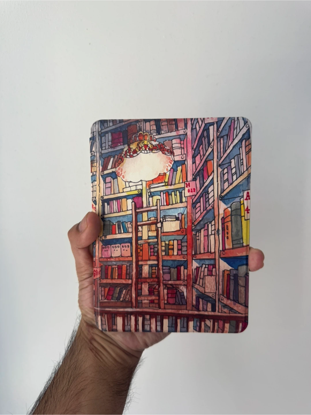 Amazon Kindle Paperwhite 8 GB with library-themed case