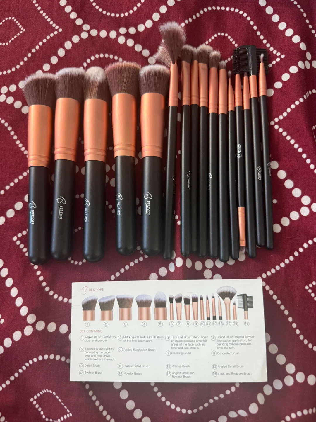BESTOPE 16-Piece Makeup Brush Set