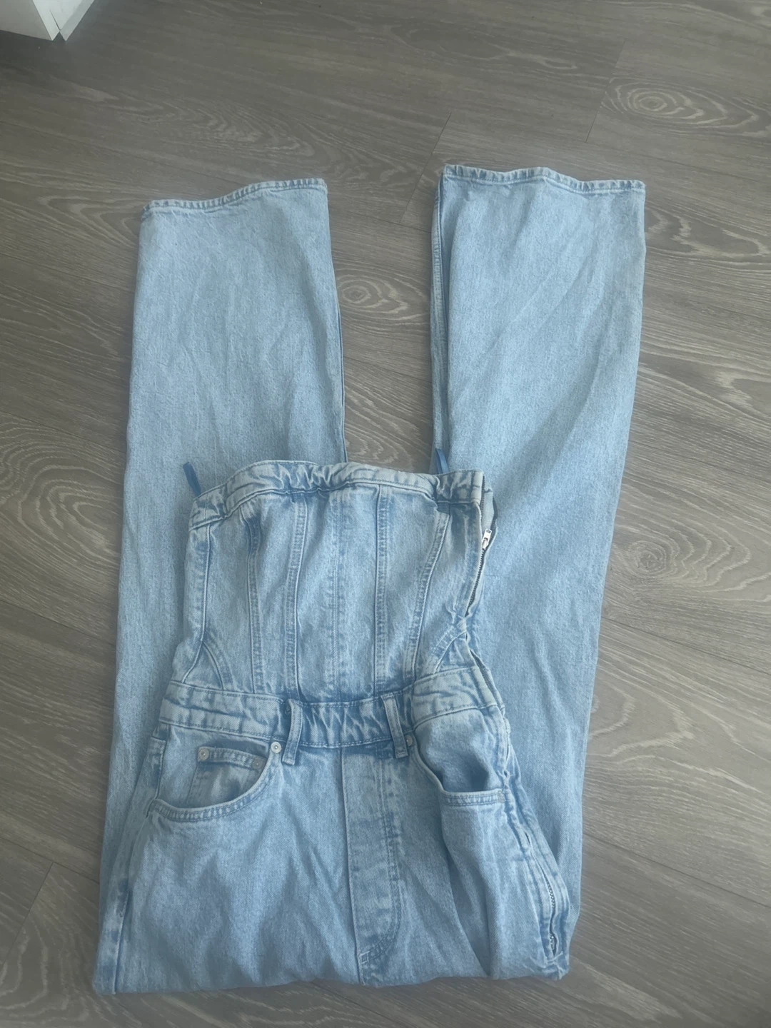 ZARA Denim Corset Jumpsuit - photo 2