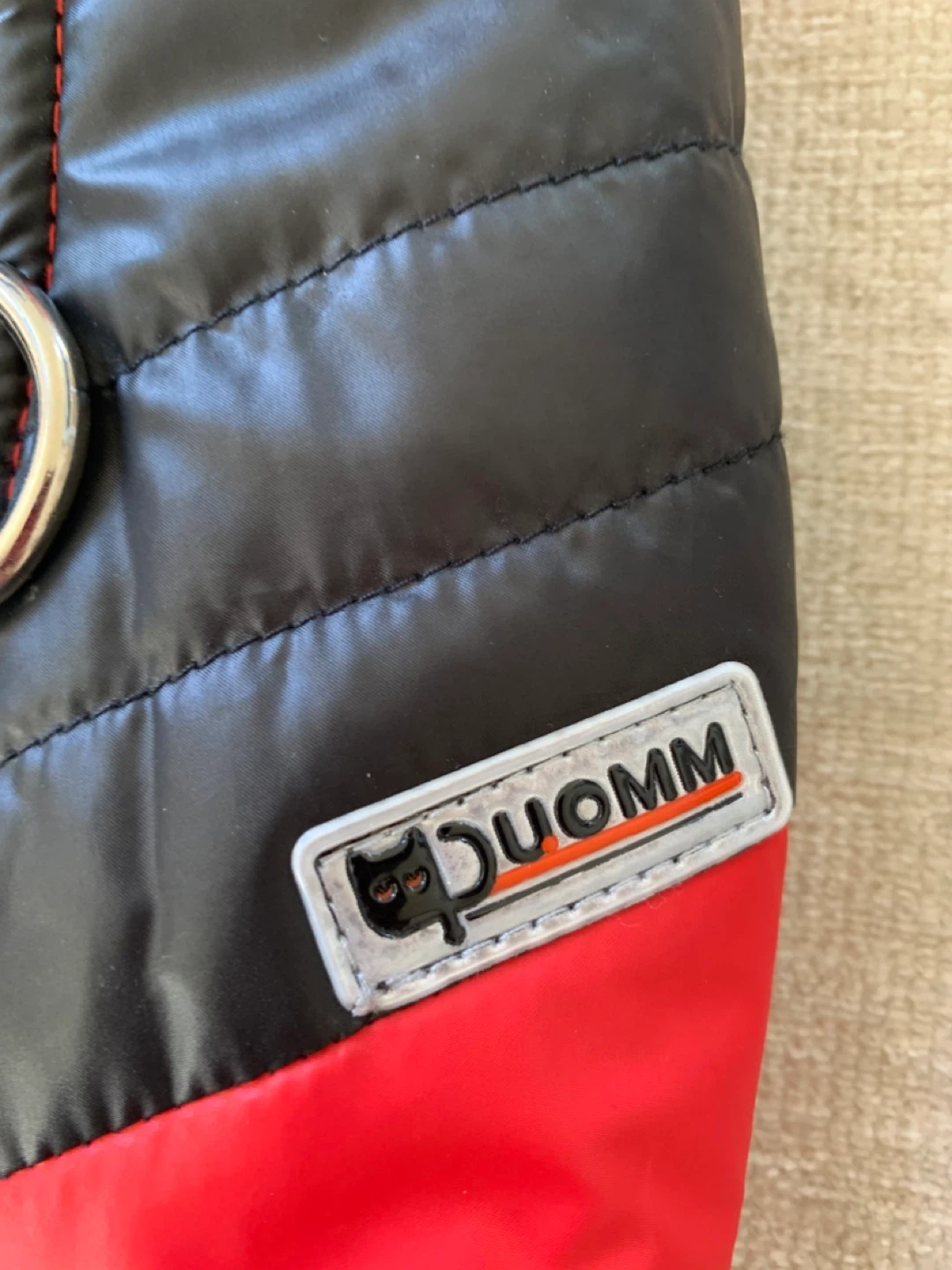 DUOMM Red and Black Puffer Dog Vest - photo 5