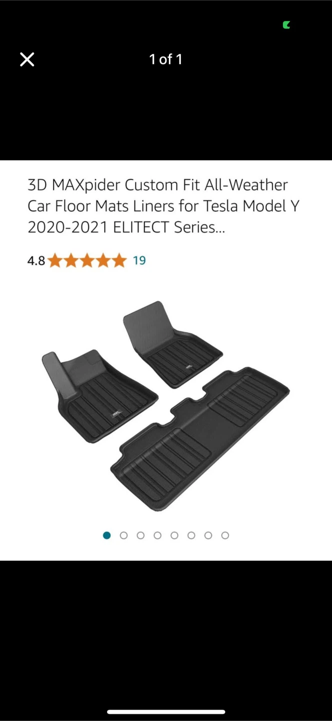 Tesla model Y 20-21 weather car mats