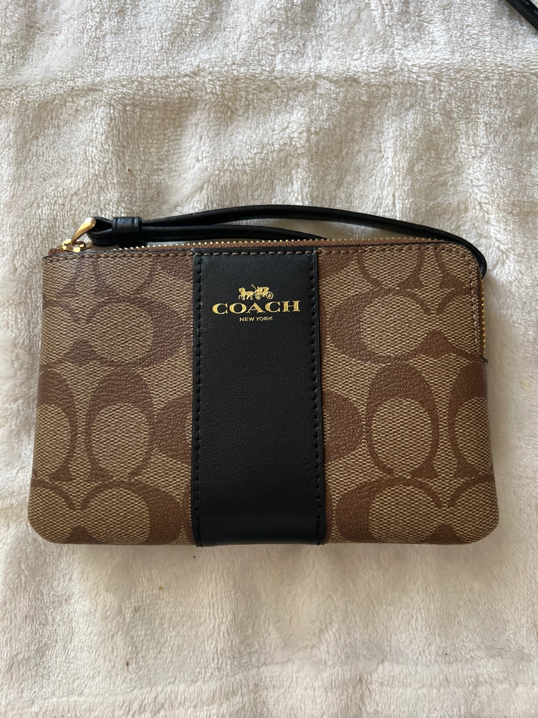 Coach Signature Canvas Wristlet