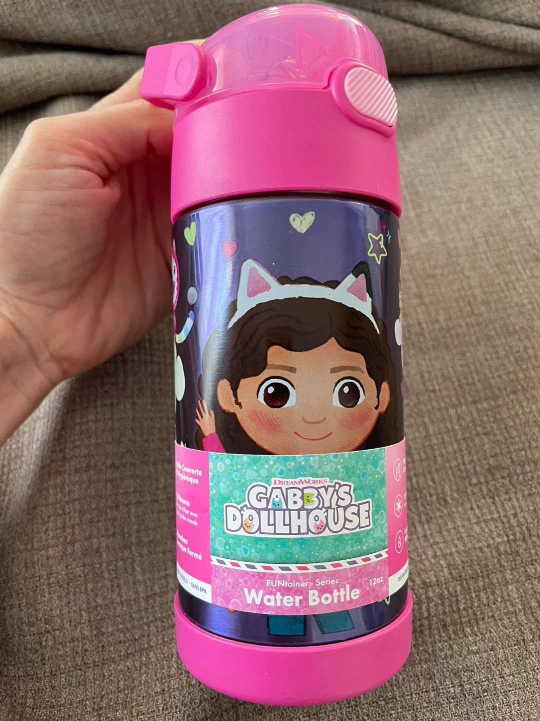 NEW! Gabby's Dollhouse Water Bottle 12oz