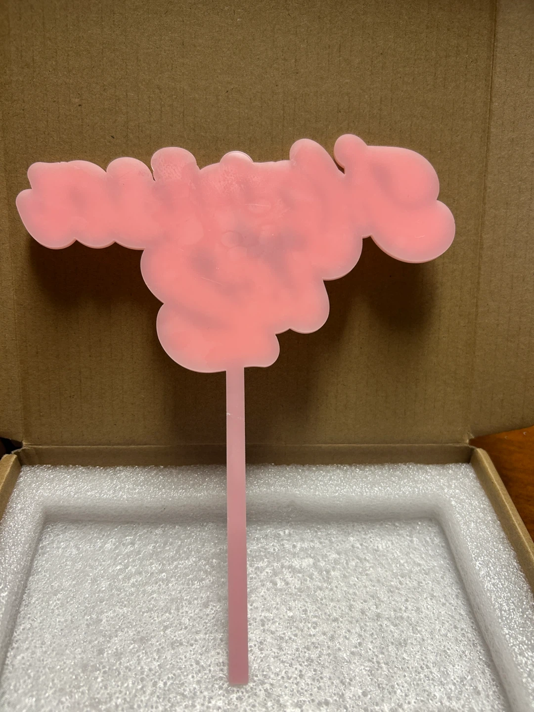 Acrylic Cake Topper in Pink - photo 2