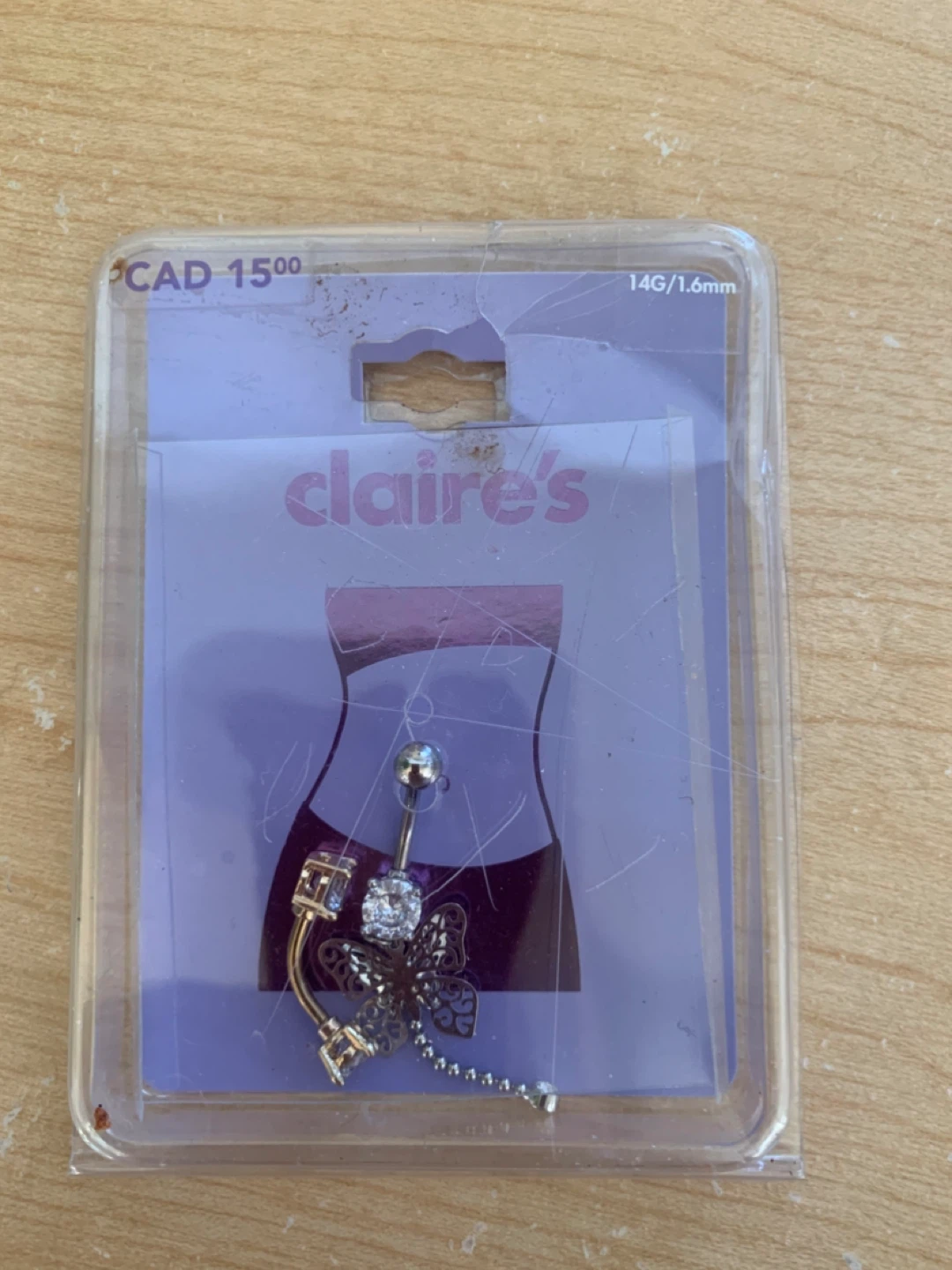 Claire's Butterfly Belly Button Ring