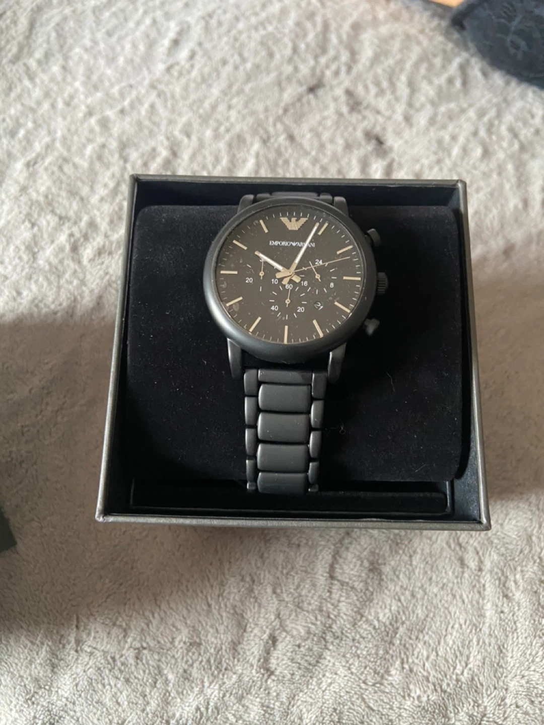 Emporio Armani Black Chronograph Watch