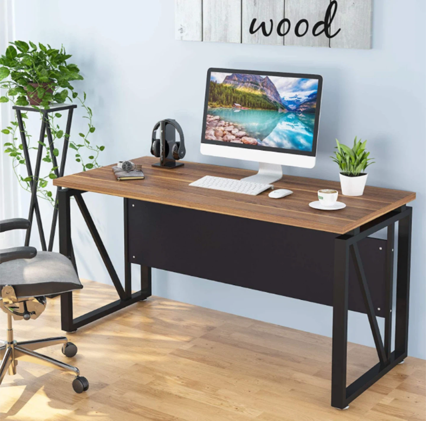 Dark Oak Computer Desk