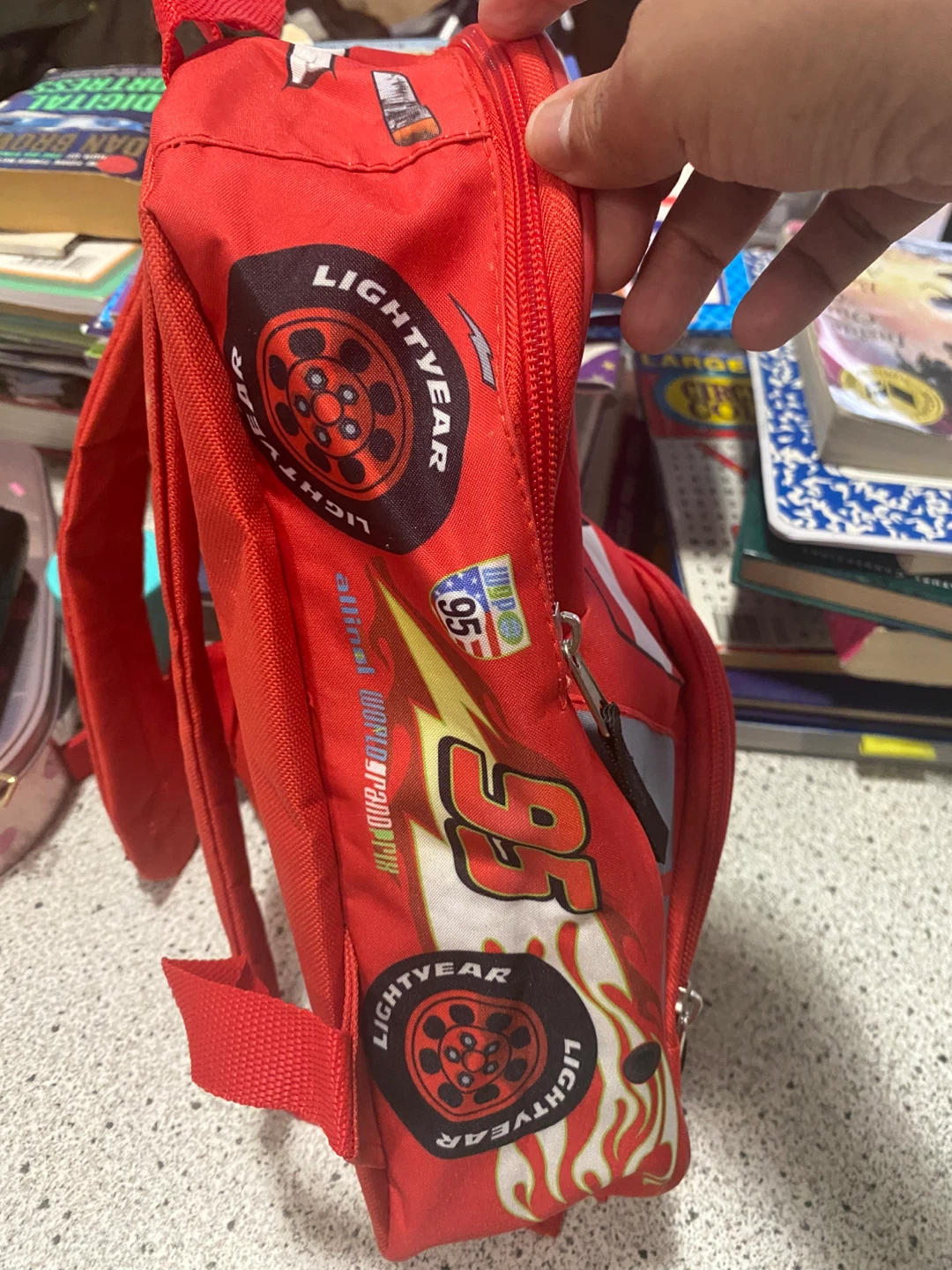 Disney Pixar Cars Lightning McQueen 95 Red Backpack - photo 3