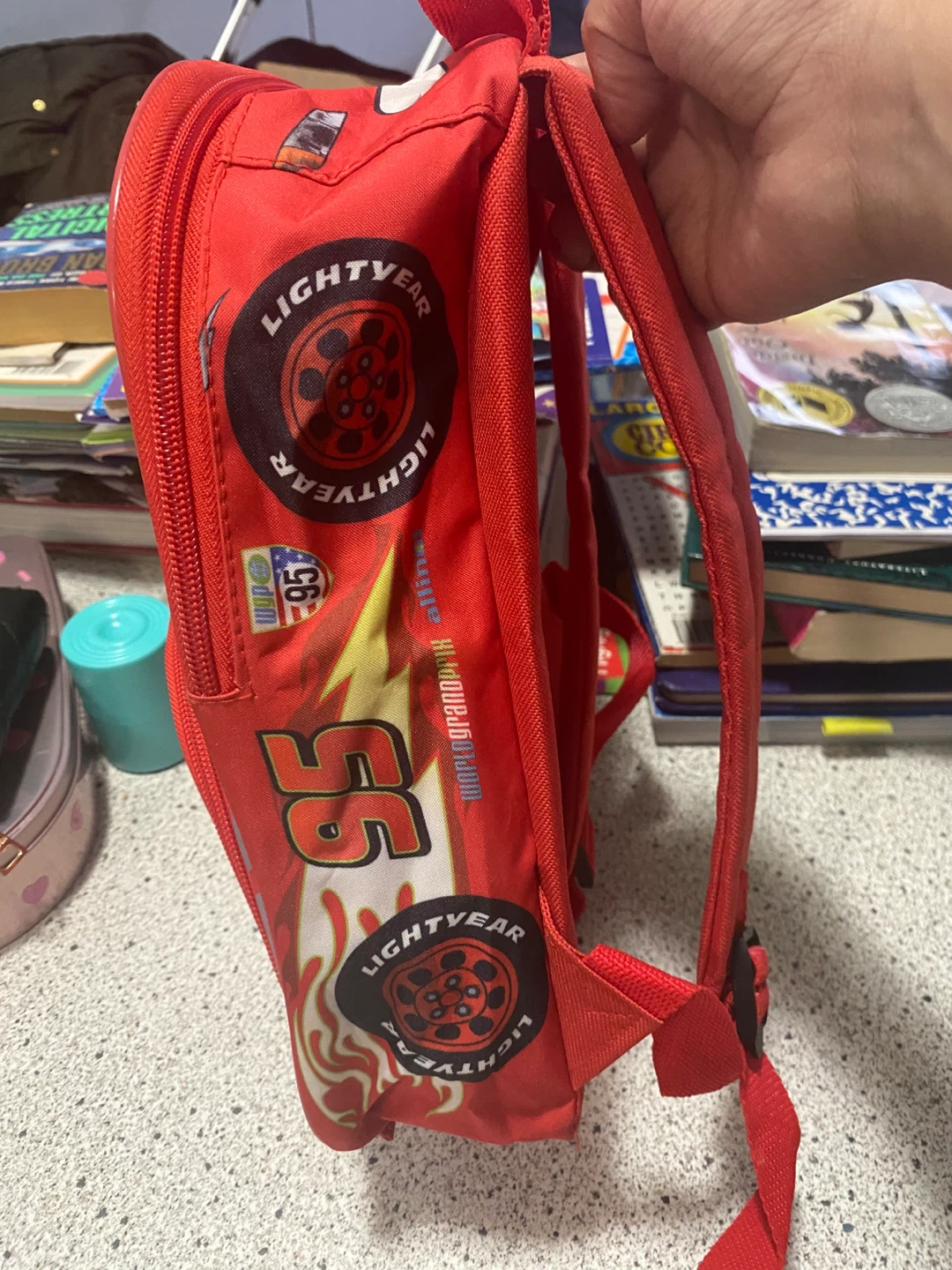 Disney Pixar Cars Lightning McQueen 95 Red Backpack - photo 2