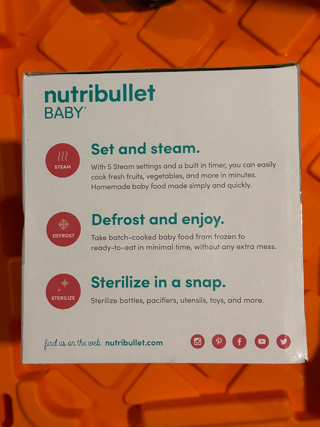 Brand New Nutribullet Turbo Baby Steamer - photo 2