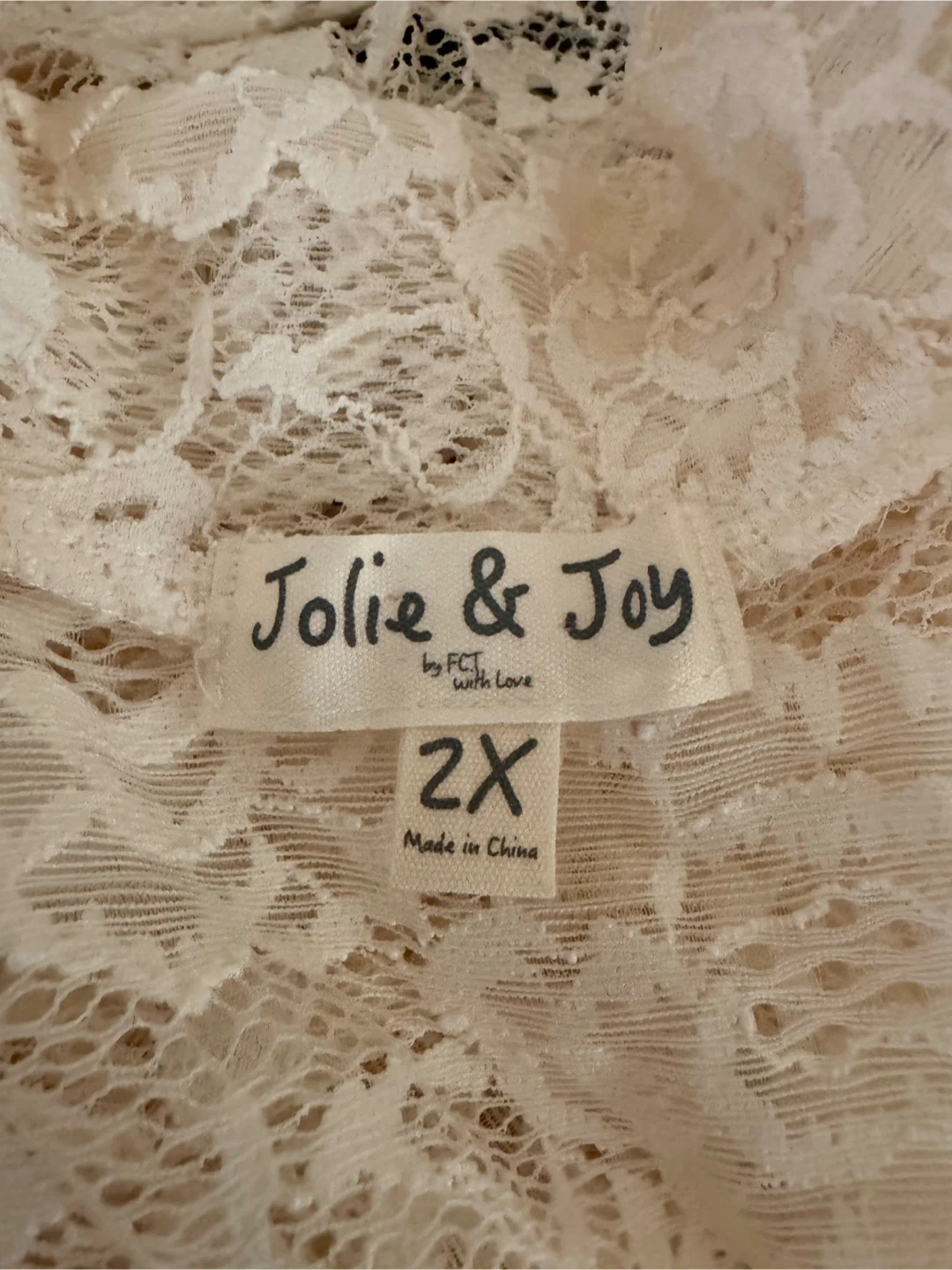 Jolie & Joy Lace Mock Neck Top Size 2X - photo 2