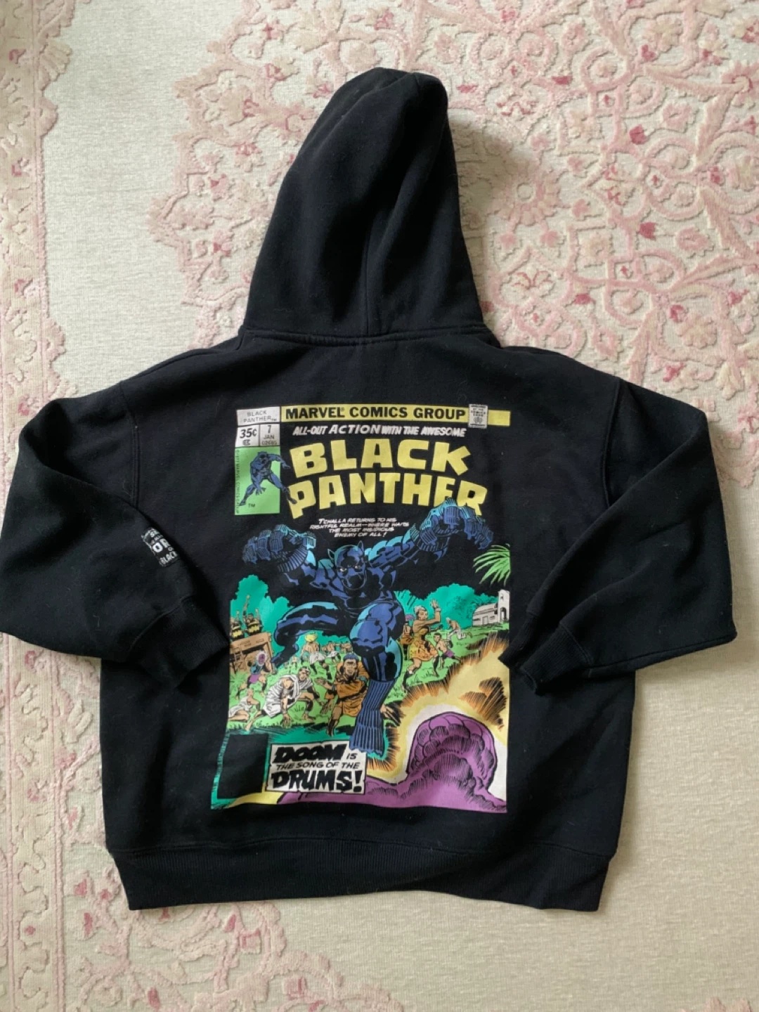 Kids' Black Marvel Comics Black Panther Hoodie