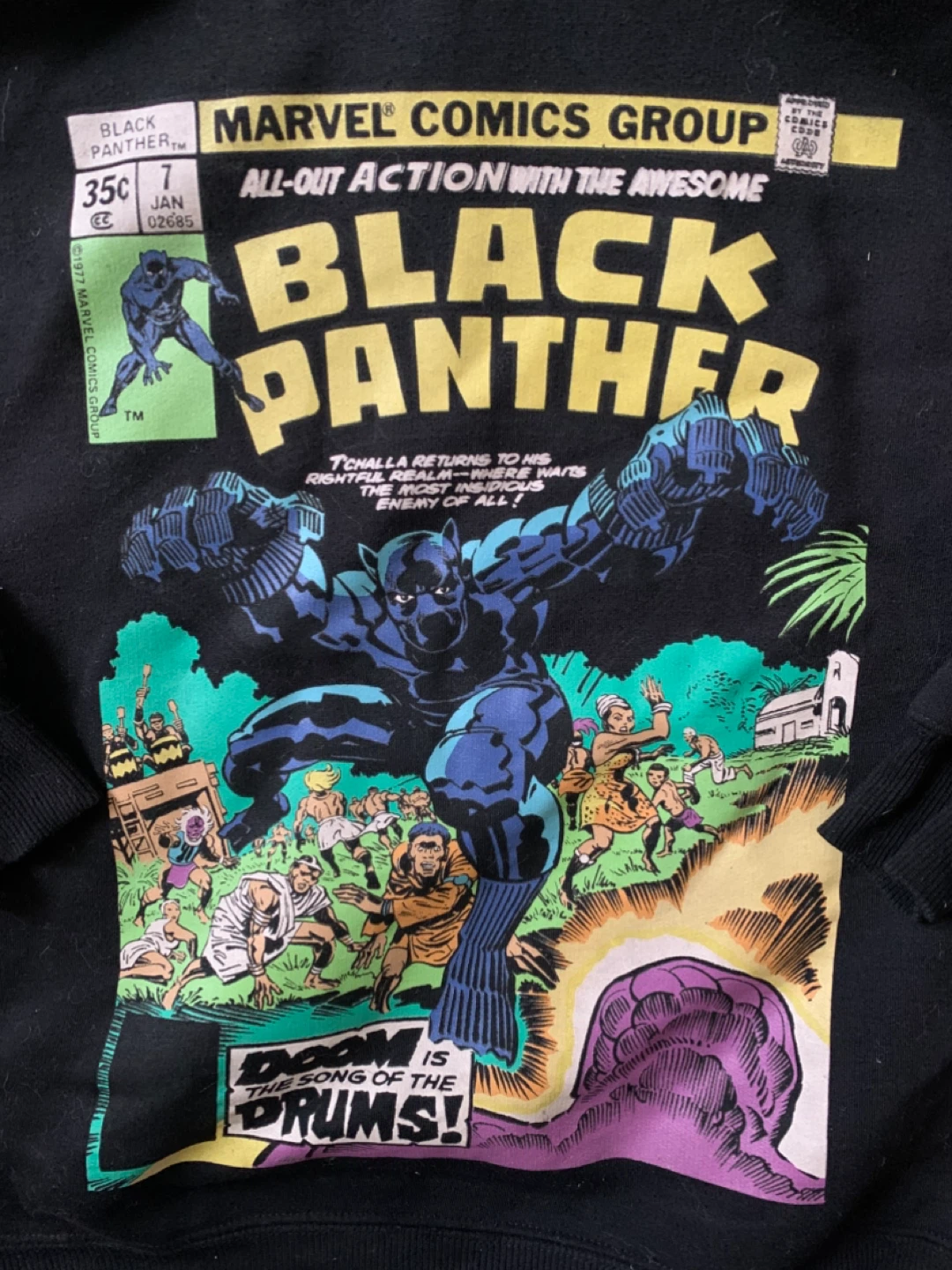 Kids' Black Marvel Comics Black Panther Hoodie - photo 2
