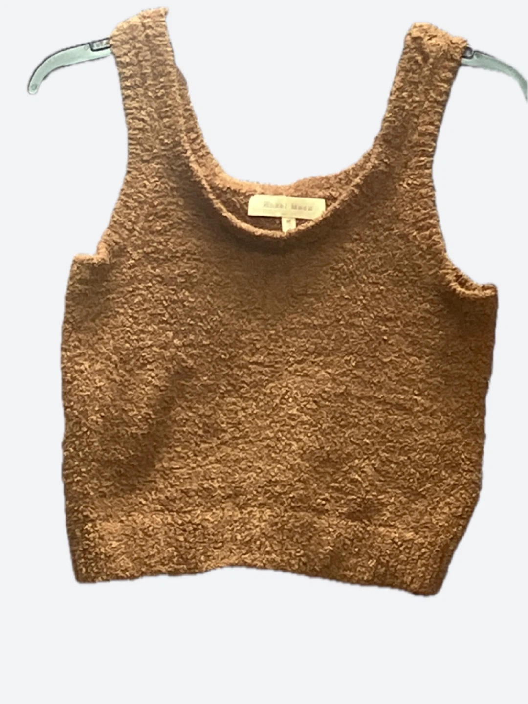 Brown Textured Tank Top - Size Medium