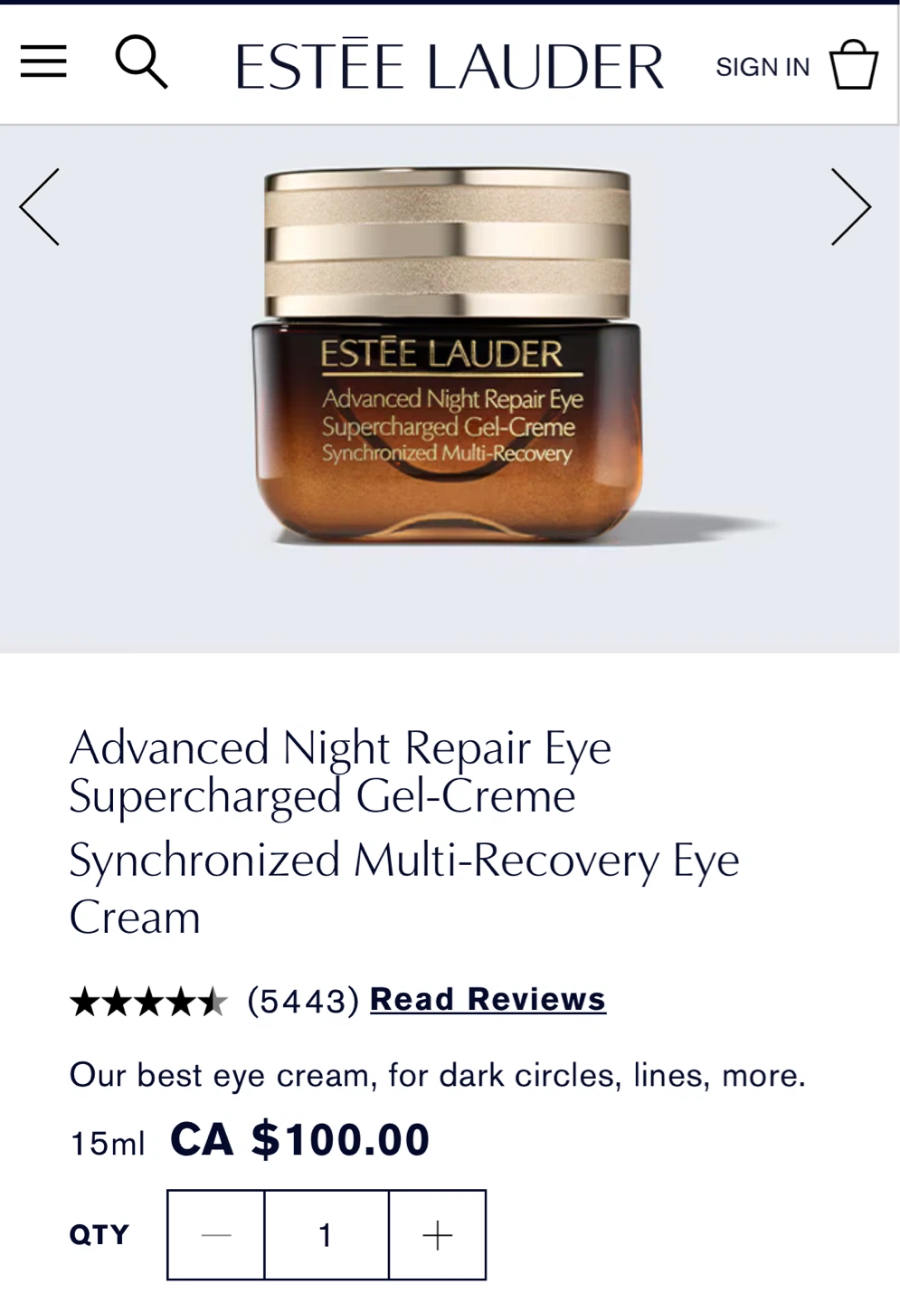 Estée Lauder eye gel cream - photo 2