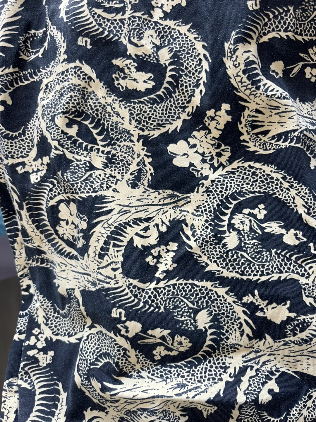 Bershka Black and Cream Dragon Print High neck dress - photo 4