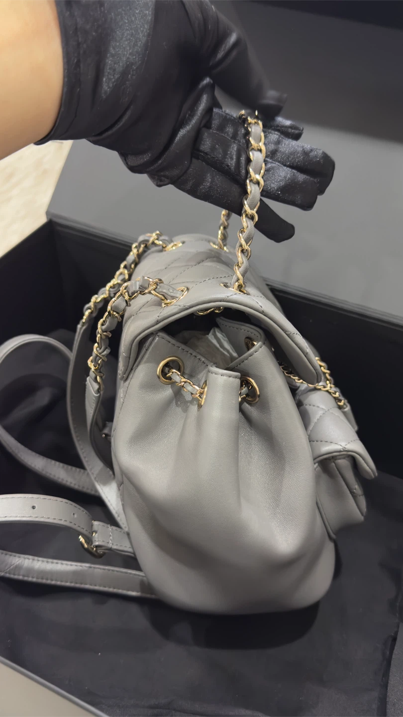 Full set with original receipt Chanel mini Duma backpack - photo 3