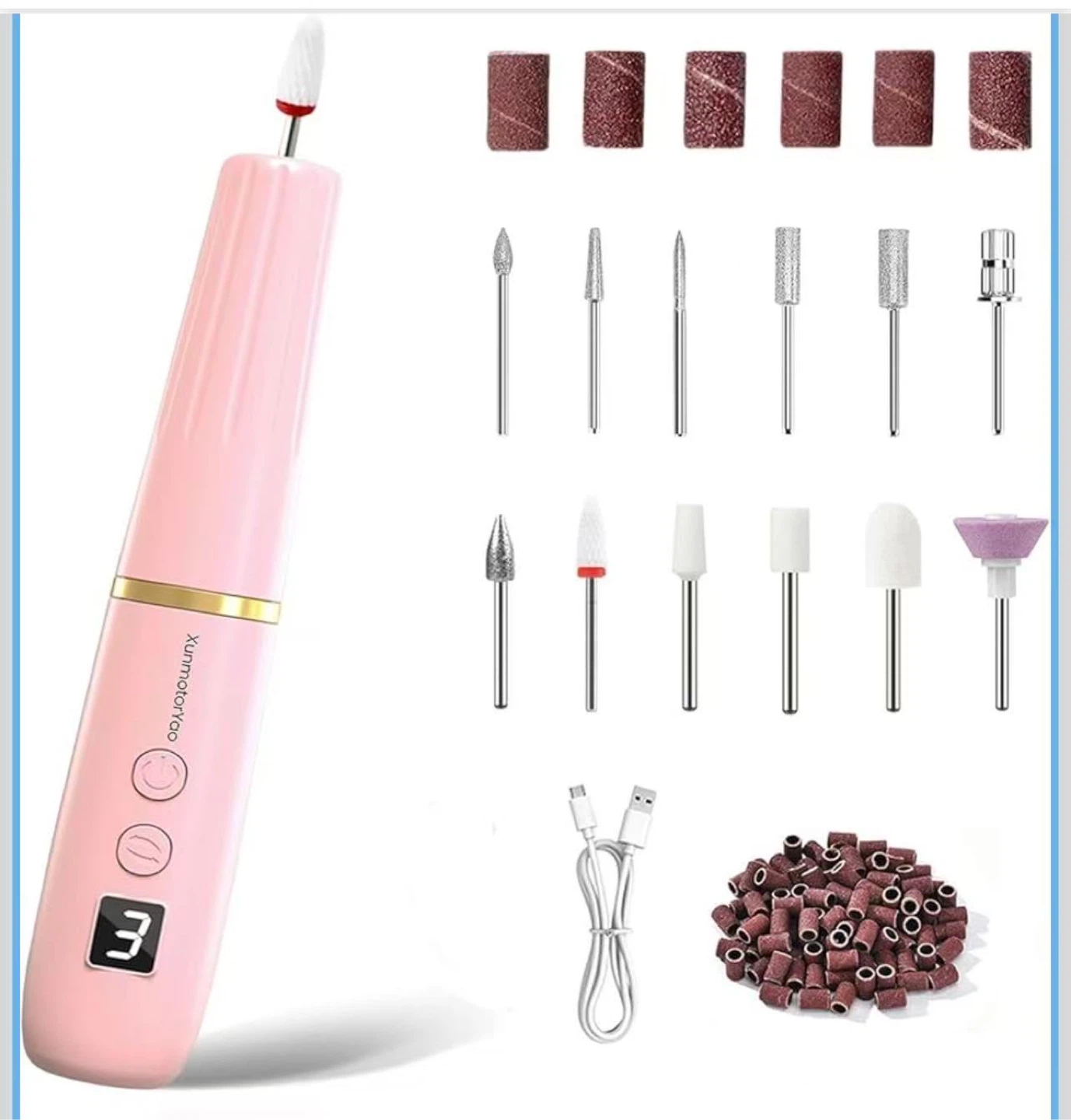 Cordless Electric Nail Drill with 11 Bits