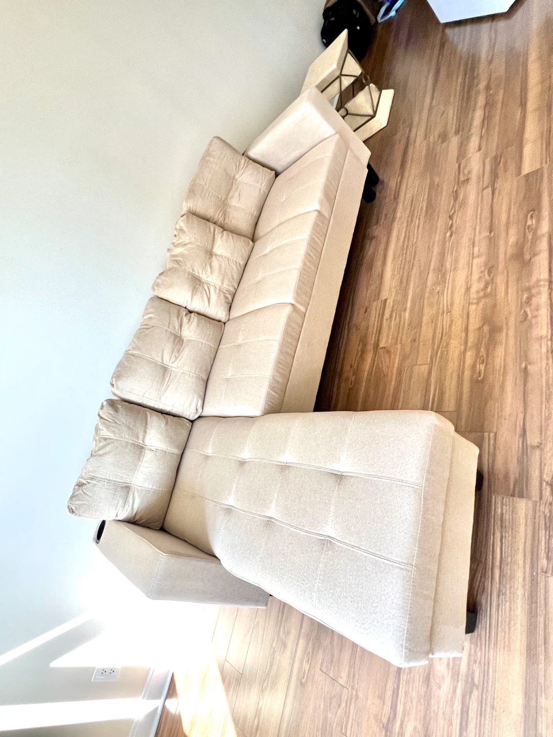 New Beige Sectional Sofa with Chaise - photo 3