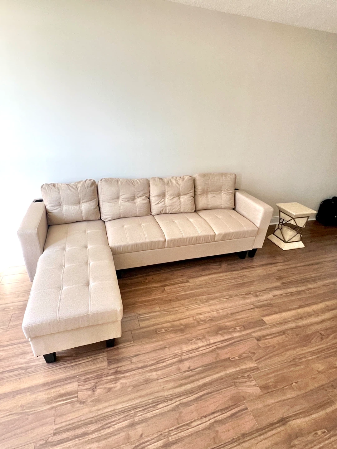 New Beige Sectional Sofa with Chaise - photo 2