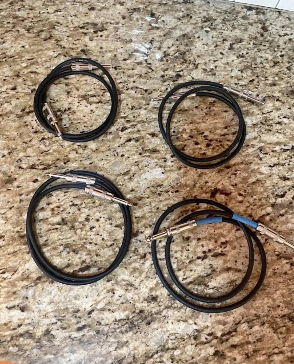 Assorted Audio Cables with 1/4" Connectors
