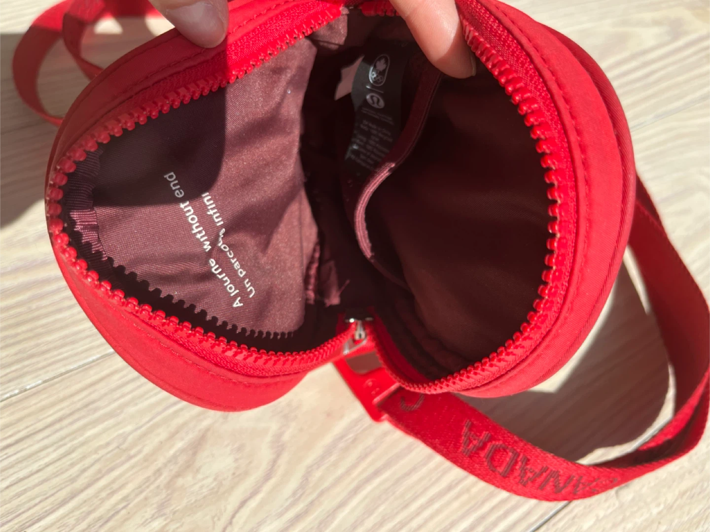 Lululemon Red Maple Leaf Crossbody Bag with Canada Strap - photo 3