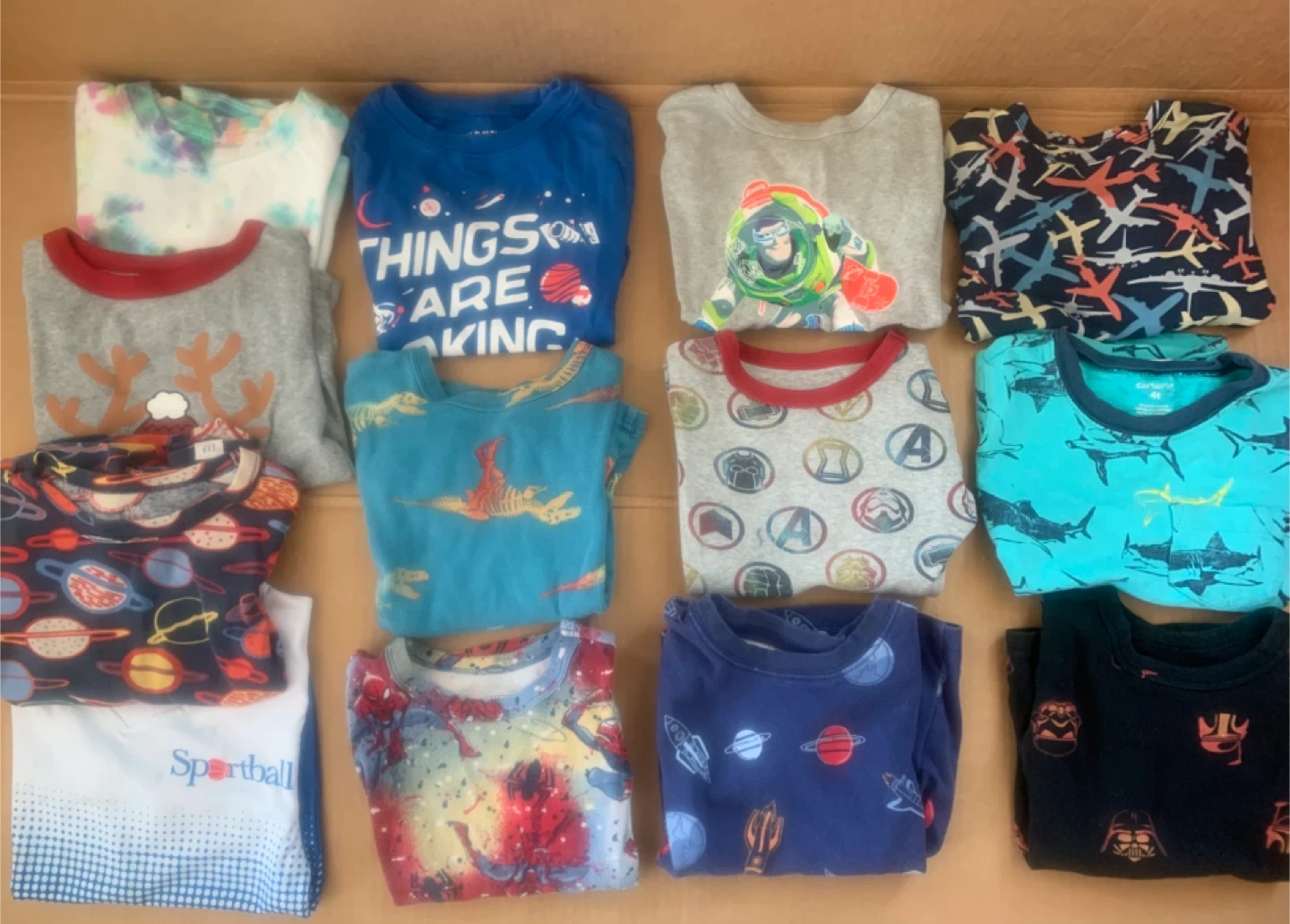 Kids Size 4 Long/Short Sleeve Tops & Pyjama Set Bundle - photo 3