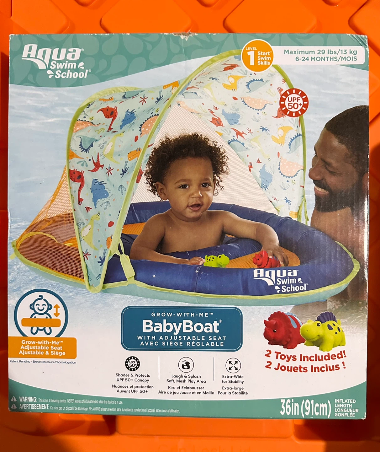 Aqua Swim School Baby Boat with Adjustable Seat