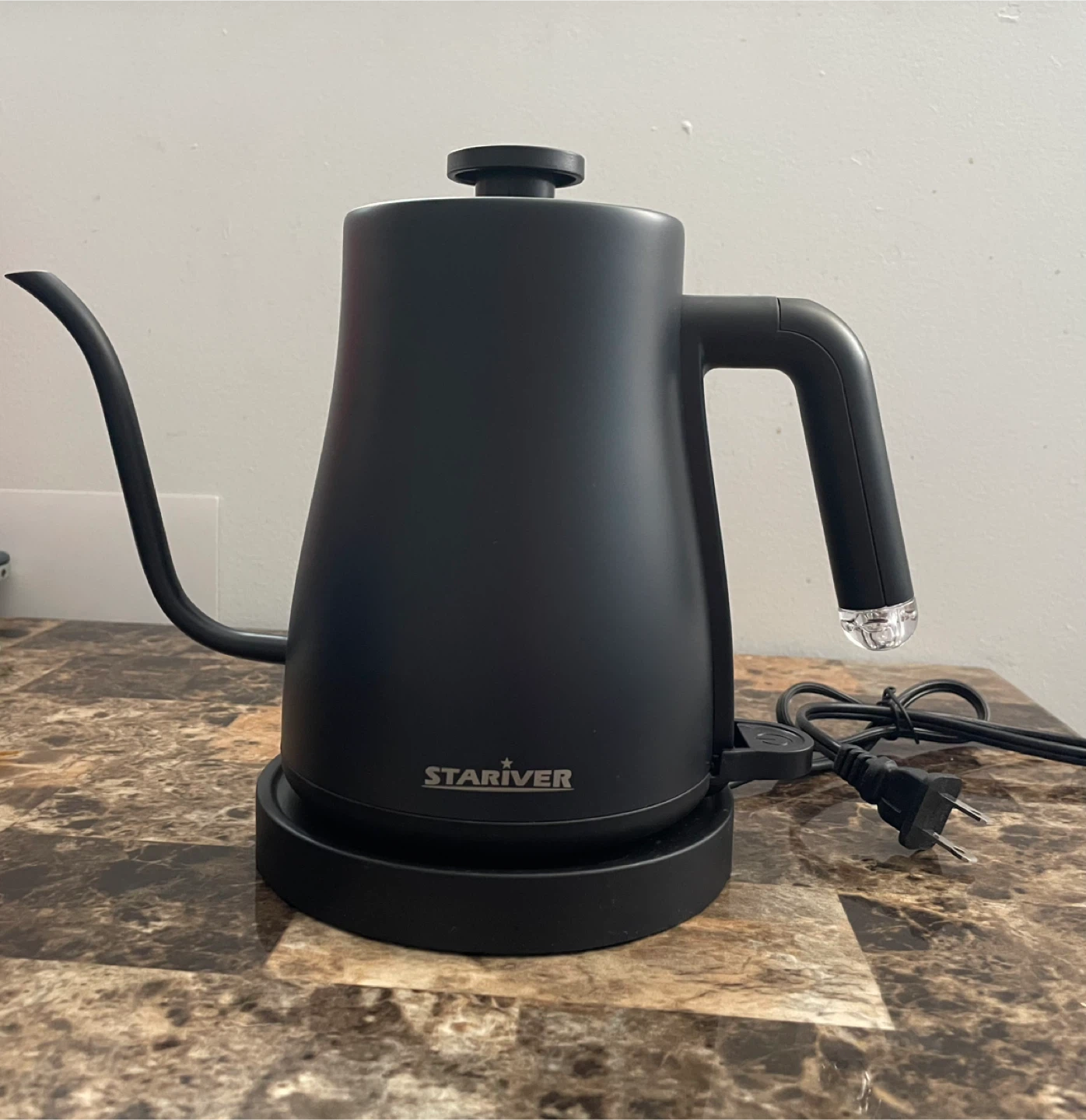 STARIVER Black Gooseneck Electric Kettle - photo 2