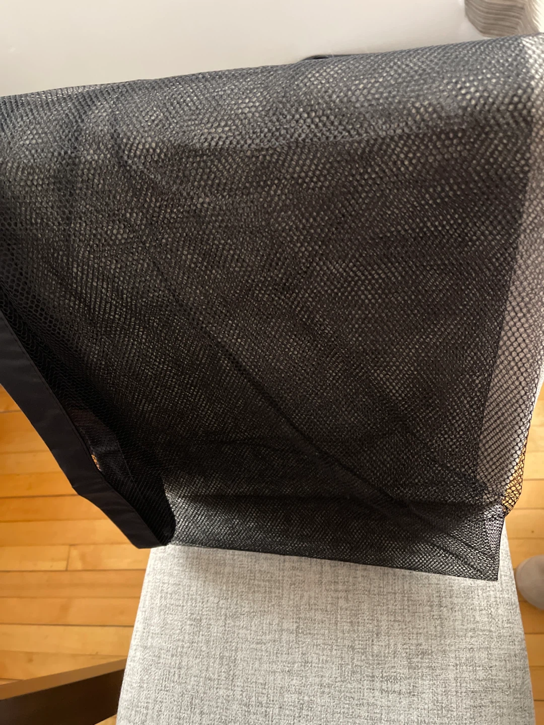 Black Mesh Fabric Dog Gate