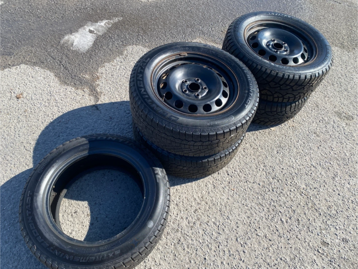 215/60 R16 214/55 R16 Winter Tires on Steel Rims (CAN DELIVER)