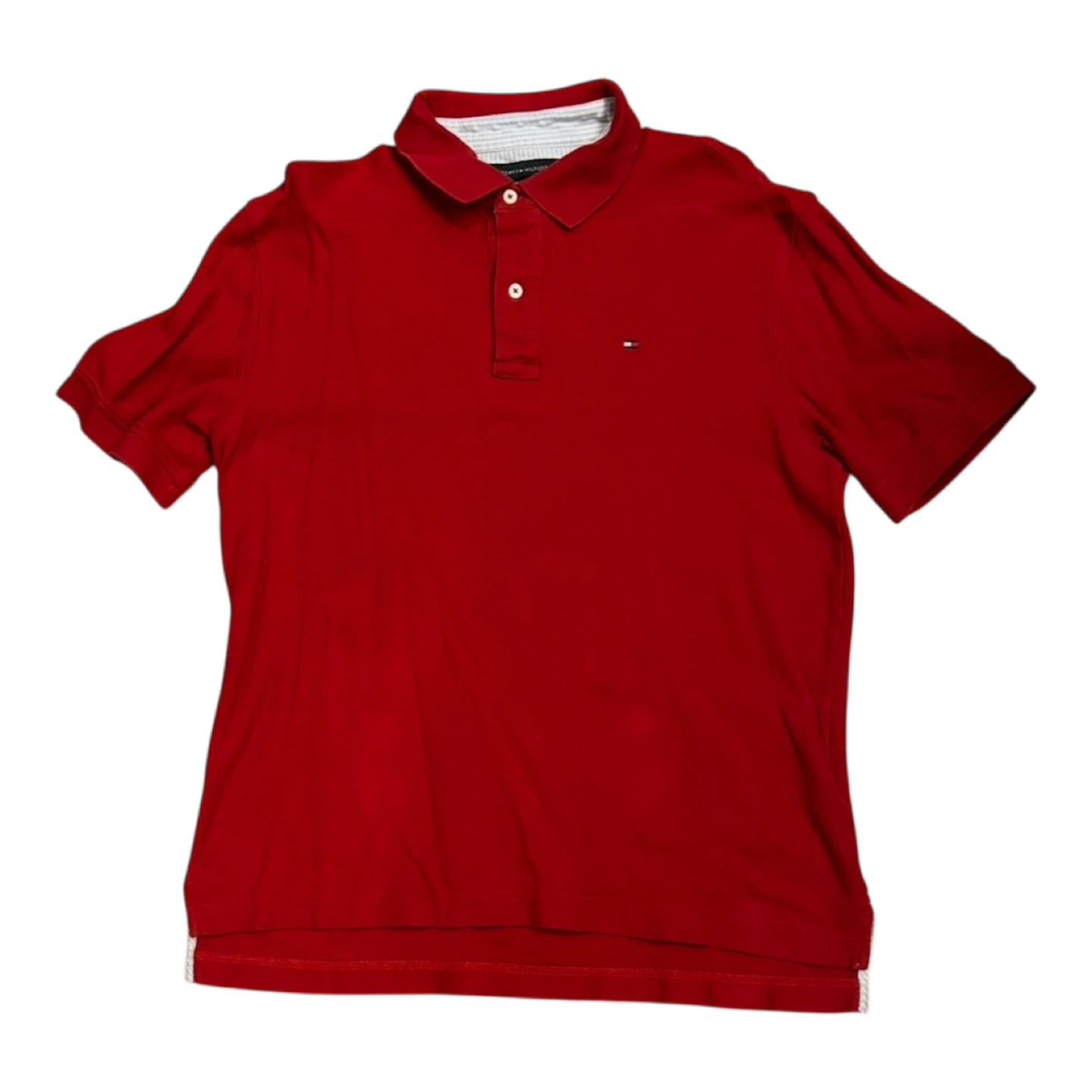 Tommy Hilfiger Red Polo Shirt - Large