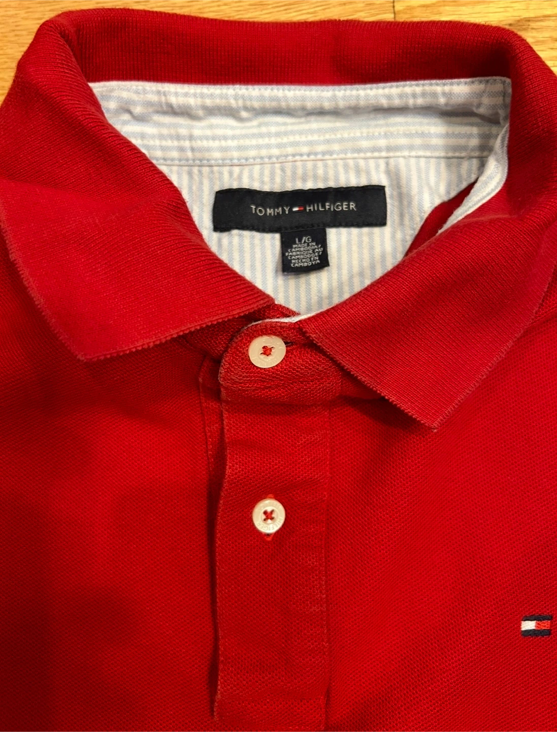 Tommy Hilfiger Red Polo Shirt - Large - photo 2