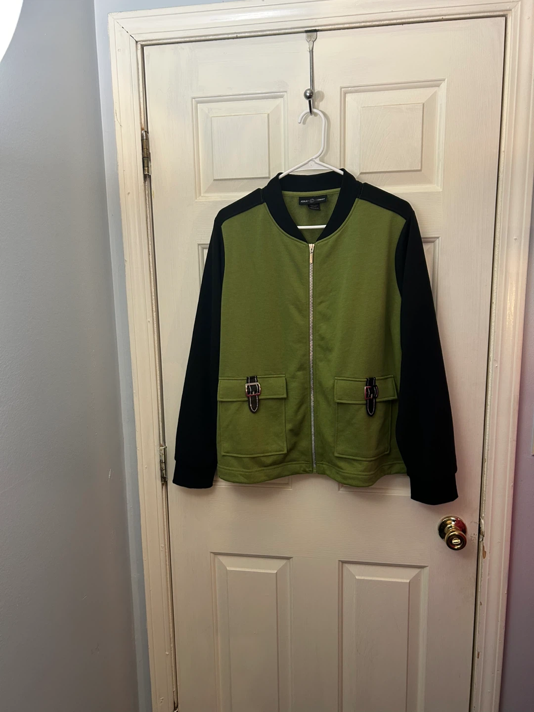 Green and Black Bomber Jacket
