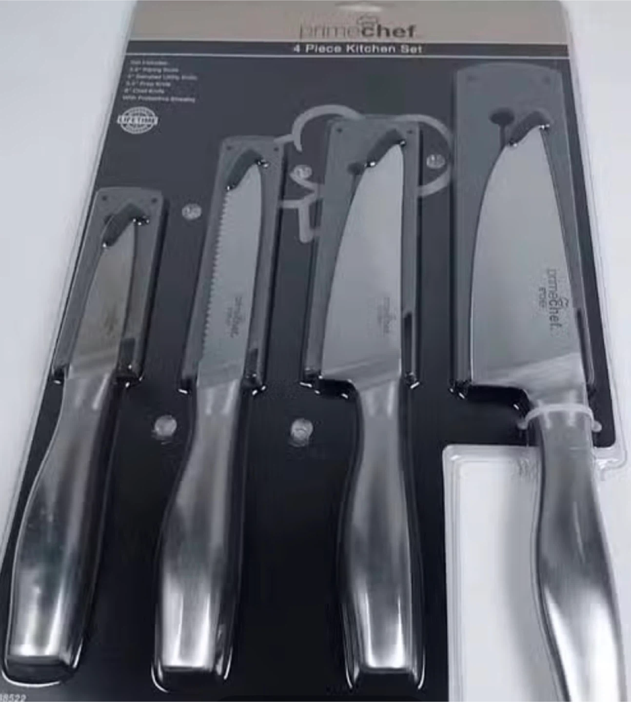 PrimeChef 4 Piece Kitchen Knife Set with Sheaths