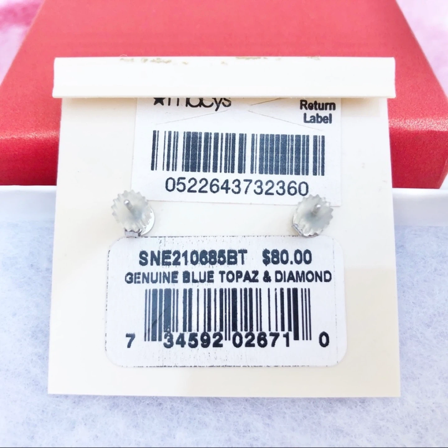 NEW Victoria Townsend Genuine Blue Topaz and Diamond Earrings - photo 3